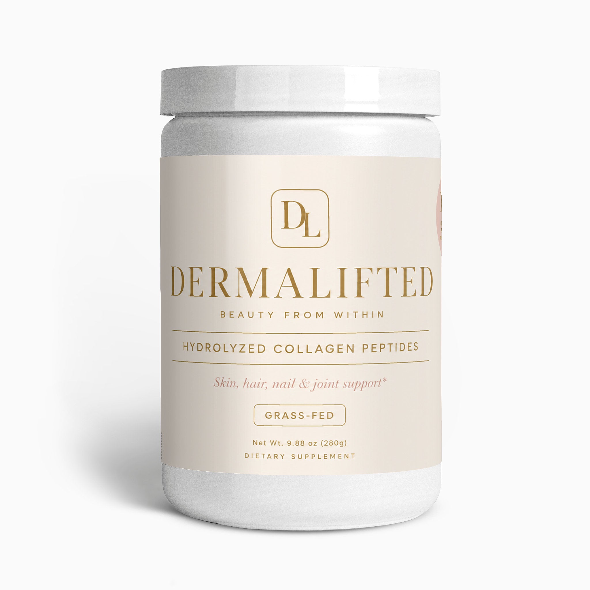 DermaLifted Grass-Fed Collagen Peptides jar